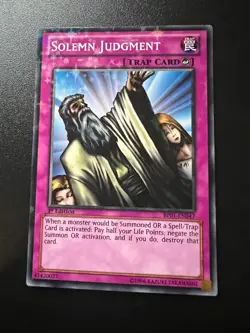 Solemn Judgment BP01-EN047 Starfoil 1st Edition Near Mint Yugioh - Image 1