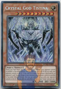 Crystal God Tistina DUNE-EN089 Secret Rare 1st Edition NM Yugioh - Image 1