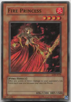 Fire Princess LON-E034 Super Rare Unlimited MP Yugioh - Image 2