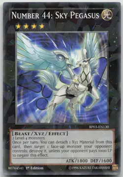 Number 44: Sky Pegasus BP03-EN130 Shatterfoil Rare 1st Edition NM Yugioh - Image 2