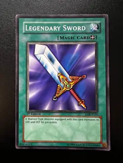 Legendary Sword LOB-E031 Common 1st Edition Short Print Light Play+ Yugioh - Image 1
