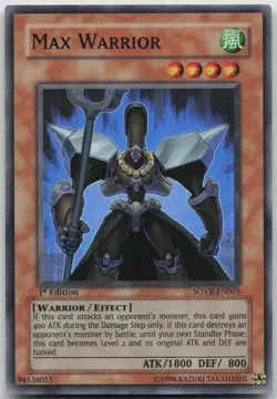 Max Warrior SOVR-EN003 Super Rare 1st Edition NM Yugioh - Image 2