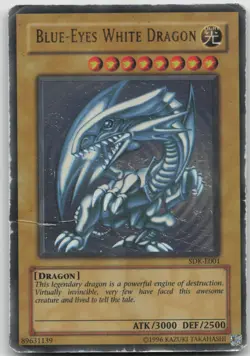 Blue-Eyes White Dragon SDK-E001 Ultra Rare Unlimited DMG Yugioh - Image 2