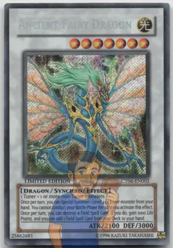 Ancient Fairy Dragon CT06-EN002 Secret Rare Limited Edition MP Yugioh - Image 1