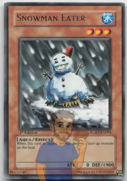 Snowman Eater RGBT-EN094 Rare 1st Edition LP Yugioh - Image 1