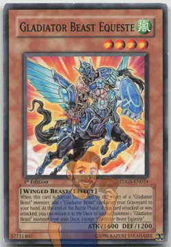 Gladiator Beast Equeste TDGS-EN024 Common 1st Edition LP Yugioh - Image 1
