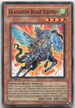 Gladiator Beast Equeste TDGS-EN024 Common 1st Edition LP Yugioh - Image 2