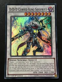 D/D/D Cursed King Siegfried SDPD-EN042 Super Rare 1st Edition Near Mint Yugioh - Image 1