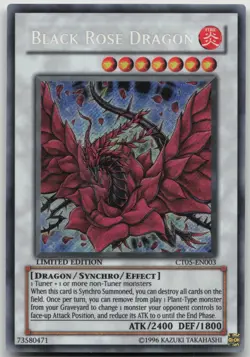 Black Rose Dragon CT05-EN003 Secret Rare Limited Edition LP Yugioh - Image 2