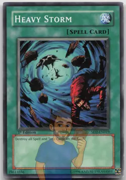 Heavy Storm SD2-EN019 Common 1st Edition LP Yugioh - Image 1