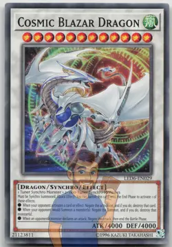 Cosmic Blazar Dragon LED6-EN029 Common Unlimited NM Yugioh - Image 1
