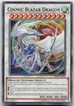 Cosmic Blazar Dragon LED6-EN029 Common Unlimited NM Yugioh - Image 2