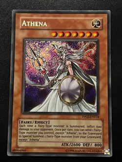 Athena PP02-EN018 Secret Rare Light Play+ Yugioh - Image 1
