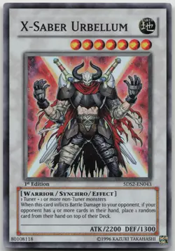 X-Saber Urbellum 5DS2-EN043 Super Rare 1st Edition NM Yugioh - Image 2