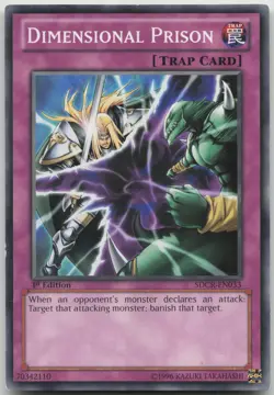 Dimensional Prison SDCR-EN033 Common 1st Edition LP Yugioh - Image 2