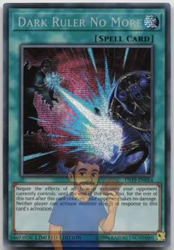 Dark Ruler No More TN19-EN014 Prismatic Secret Rare Limited Edition LP Yugioh - Image 1
