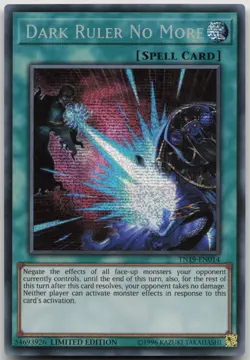 Dark Ruler No More TN19-EN014 Prismatic Secret Rare Limited Edition LP Yugioh - Image 2