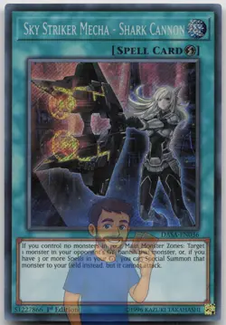Sky Striker Mecha - Shark Cannon DASA-EN036 Secret Rare 1st Edition NM Yugioh - Image 1