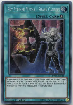 Sky Striker Mecha - Shark Cannon DASA-EN036 Secret Rare 1st Edition NM Yugioh - Image 2