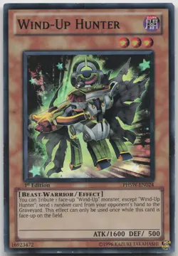 Wind-Up Hunter PHSW-EN024 Super Rare 1st Edition LP Yugioh - Image 2