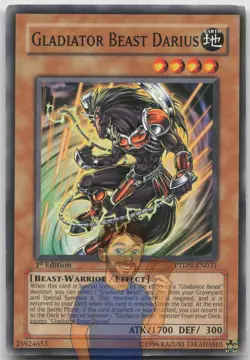 Gladiator Beast Darius PTDN-EN031 Common 1st Edition LP Yugioh - Image 1