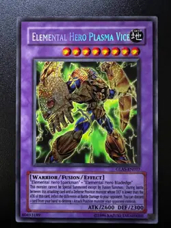 Elemental Hero Plasma Vice GLAS-EN037 Secret Rare Unlimited Near Mint Yugioh - Image 1