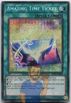 Amazing Time Ticket LIOV-EN056 Secret Rare 1st Edition NM Yugioh - Image 1