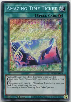 Amazing Time Ticket LIOV-EN056 Secret Rare 1st Edition NM Yugioh - Image 2