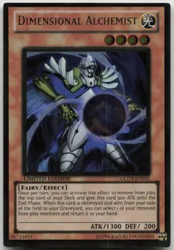 Dimensional Alchemist GLD3-EN015 Gold Rare Limited Edition LP Yugioh - Image 2