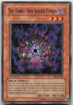 The Dark - Hex-Sealed Fusion FET-EN028 Common 1st Edition LP Yugioh - Image 2