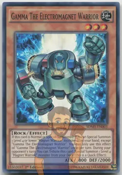 Gamma The Electromagnet Warrior SDMY-EN003 Super Rare 1st Edition NM Yugioh - Image 1