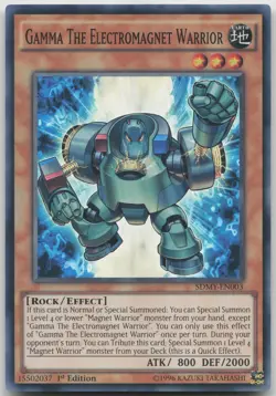 Gamma The Electromagnet Warrior SDMY-EN003 Super Rare 1st Edition NM Yugioh - Image 2