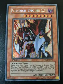 Fiendish Engine Ω (Omega) TDGS-EN095 Secret 1st Ed Very Good to Near Mint Yugioh - Image 1