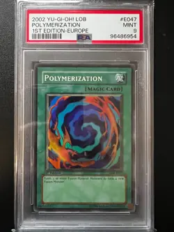 Polymerization LOB-E047 Super Rare 1st Edition PSA 9 MINT Yugioh - Image 1