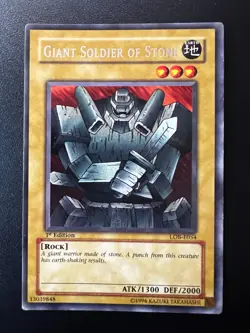 Giant Soldier of Stone LOB-E054 Rare 1st Edition Light Play+ Yugioh - Image 1