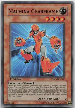 Machina Gearframe SDMM-EN002 Super Rare 1st Edition NM Yugioh - Image 2