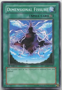 Dimensional Fissure EOJ-EN047 Common 1st Edition MP Yugioh - Image 2
