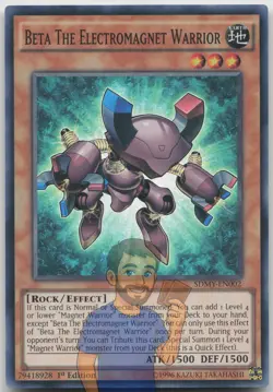 Beta The Electromagnet Warrior SDMY-EN002 Super Rare 1st Edition NM Yugioh - Image 1