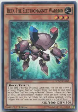 Beta The Electromagnet Warrior SDMY-EN002 Super Rare 1st Edition NM Yugioh - Image 2