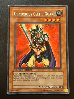 Obnoxious Celtic Guard CT1-EN006 Secret Rare Moderate Play Yugioh - Image 1
