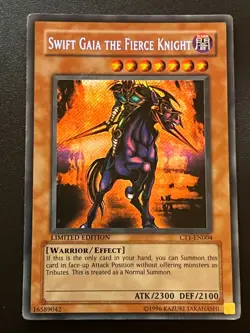 Swift Gaia the Fierce Knight CT1-EN004 Secret Rare Heavy Play Yugioh - Image 1