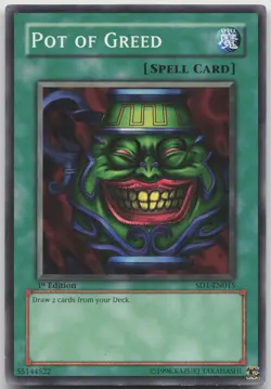 Pot of Greed SD1-EN015 Common 1st Edition NM Yugioh - Image 2