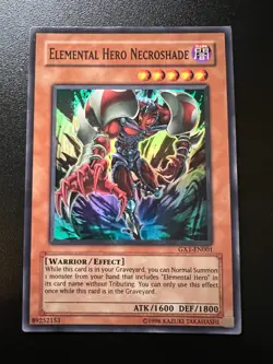 Elemental Hero Necroshade GX1-EN001 Super Rare Promo Very Good/Near Mint Yugioh - Image 1