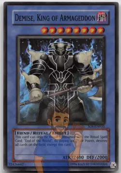 Demise, King of Armageddon SOI-EN035 Super Rare Unlimited LP Yugioh - Image 1