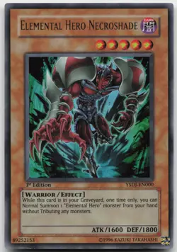Elemental HERO Necroshade YSDJ-EN000 Ultra Rare 1st Edition NM Yugioh - Image 2