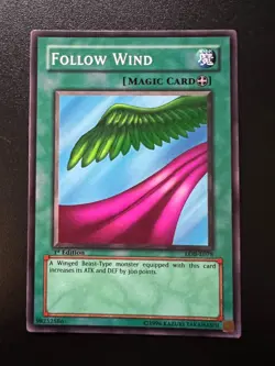 Follow Wind LOB-E078 Common 1st Edition Short Print Near Mint Yugioh - Image 1