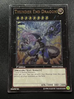 Thunder End Dragon PHSW-EN044 Ultimate Rare 1st Edition Light Play+ Yugioh - Image 1