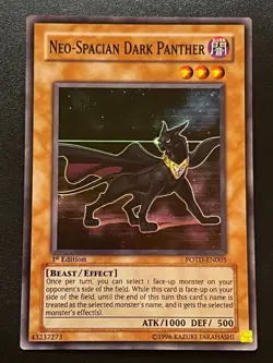 Neo-Spacian Dark Panther POTD-EN005 Super Rare 1st Edition Near Mint Yugioh - Image 1
