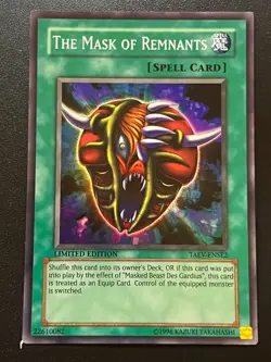 The Mask of Remnants TAEV-ENSE2 Super Rare Near Mint Yugioh - Image 1