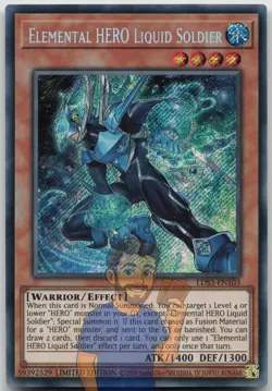 Elemental HERO Liquid Soldier LDS3-EN103 Secret Rare Limited Edition NM Yugioh - Image 1